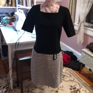 Whbm drop waist herringbone dress